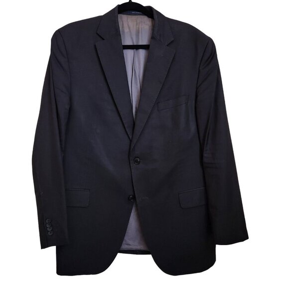 Cremieux Collection Mens Blazer Size 44‎ Black Collared 2 Button Suit Jacket - Picture 1 of 16